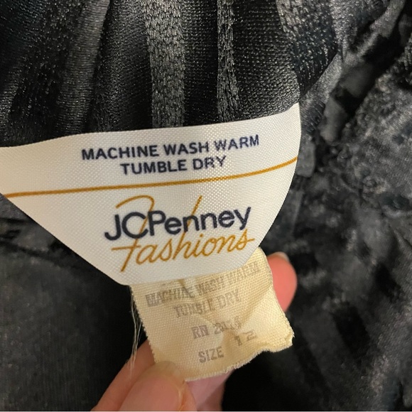 Vintage Black Dress Women’s M Sleeveless Halter V-Neck A-Line Midi - Picture 8 of 9